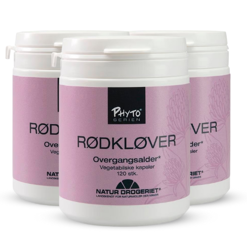 Vintilbud 3 x Natur Drogeriet Rødkløver (120 kapsler) køb billig